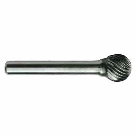 CLE-LINE C17727 Ball Bur SD, Single Cut, 1/8 Inch Shank Dia, 1/8 Inch Head Dia | CQ8YEQ 50AX26
