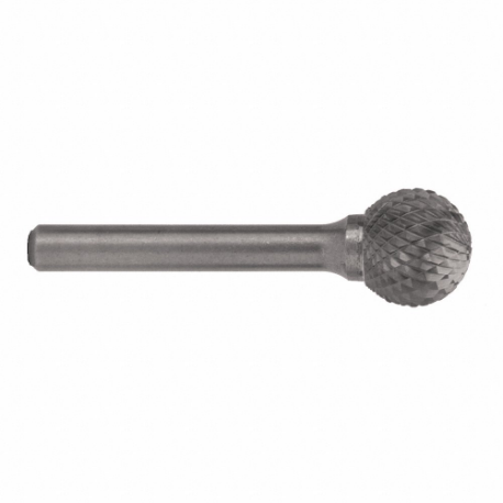 CLE-LINE C17536 Ball Bur SD, Double Cut, 1/4 Inch Shank Dia, 1/2 Inch Head Dia | CQ8YDK 50AX29