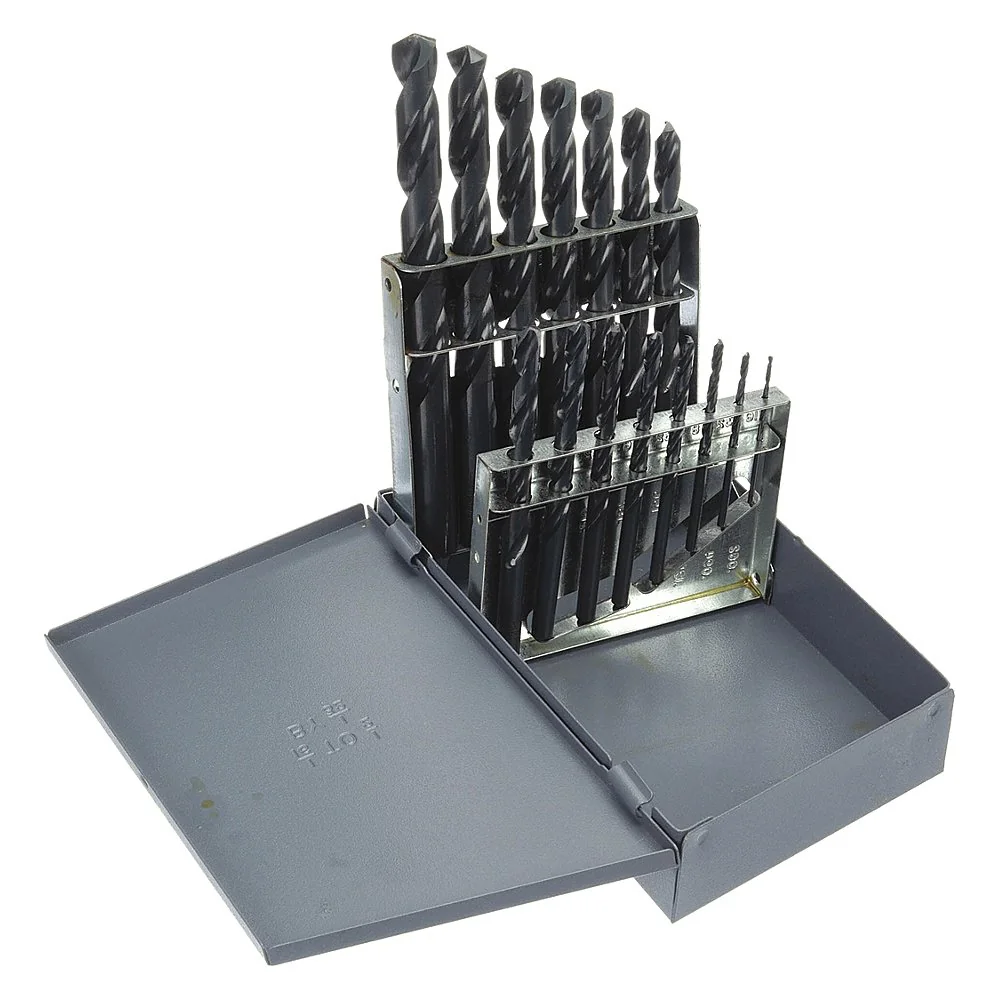 CLE-LINE C21110 Jobber Drill Set 15 Piece High Speed Steel 135 Deg | AA9AMU 1BR67