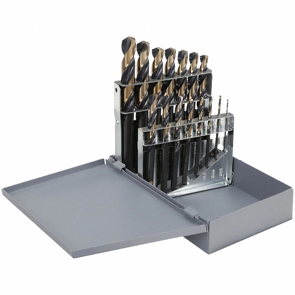CLE-LINE C21160 Mechanics Length Drill Bit Set, 1/16 Inch Smallest Drill Bit Size, 15 Drill Bits | CQ8YTW 4GB65