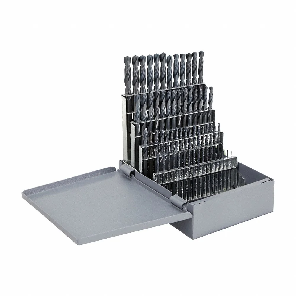 CLE-LINE C21947 Screw Machine Drill Set 60 Piece High Speed Steel Black Oxide | AD6UBQ 4AK22