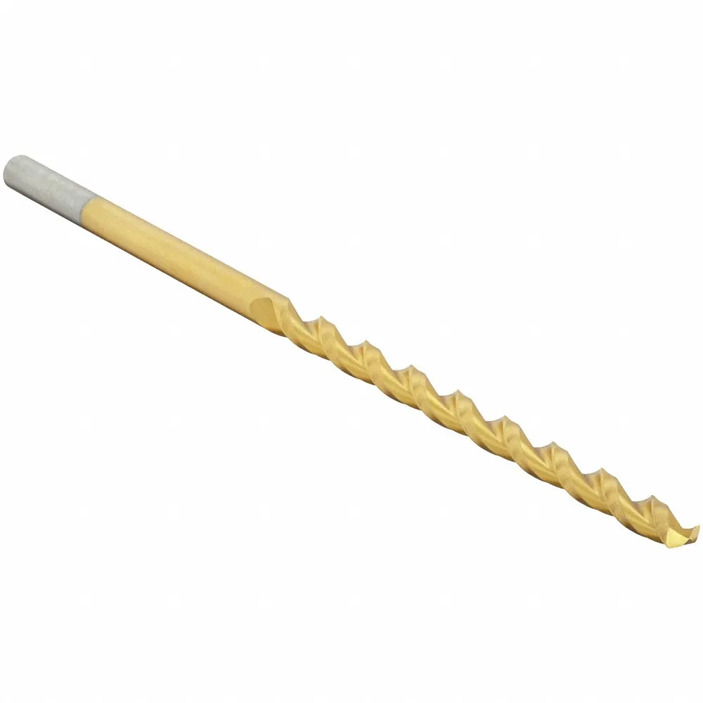Taper Length Drill Bit, #4 Drill Bit Size, 3 5/8 Inch Flute Length, 13/64 Inch Shank Dia