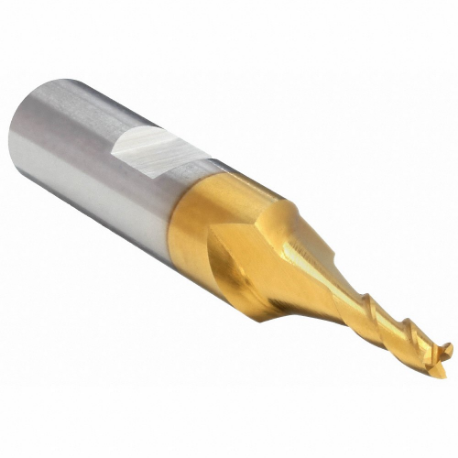 CLEVELAND C39669 Square End Mill, Center Cutting, 3 Flutes, 1/8 Inch Milling Dia, 3/8 Inch Cut | CQ9VNL 438K02