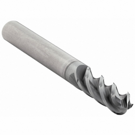 CLEVELAND C80108 Ball End Mill, 4 Flutes, 0.125 Inch Milling Dia, 1.5 Inch Overall Length | CQ9DUP 33GE66
