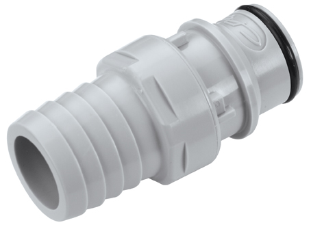 Coupler Polypropylene Gray Push In
