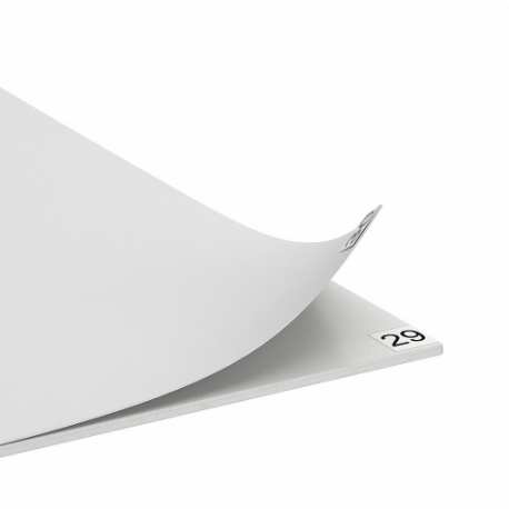 CONDOR 31AN11 Tacky Floor Mat, 18 Inch x 36 Inch Sheet Size, 2 mil Sheet Thick, Polyethylene Film, White | CR2DYP