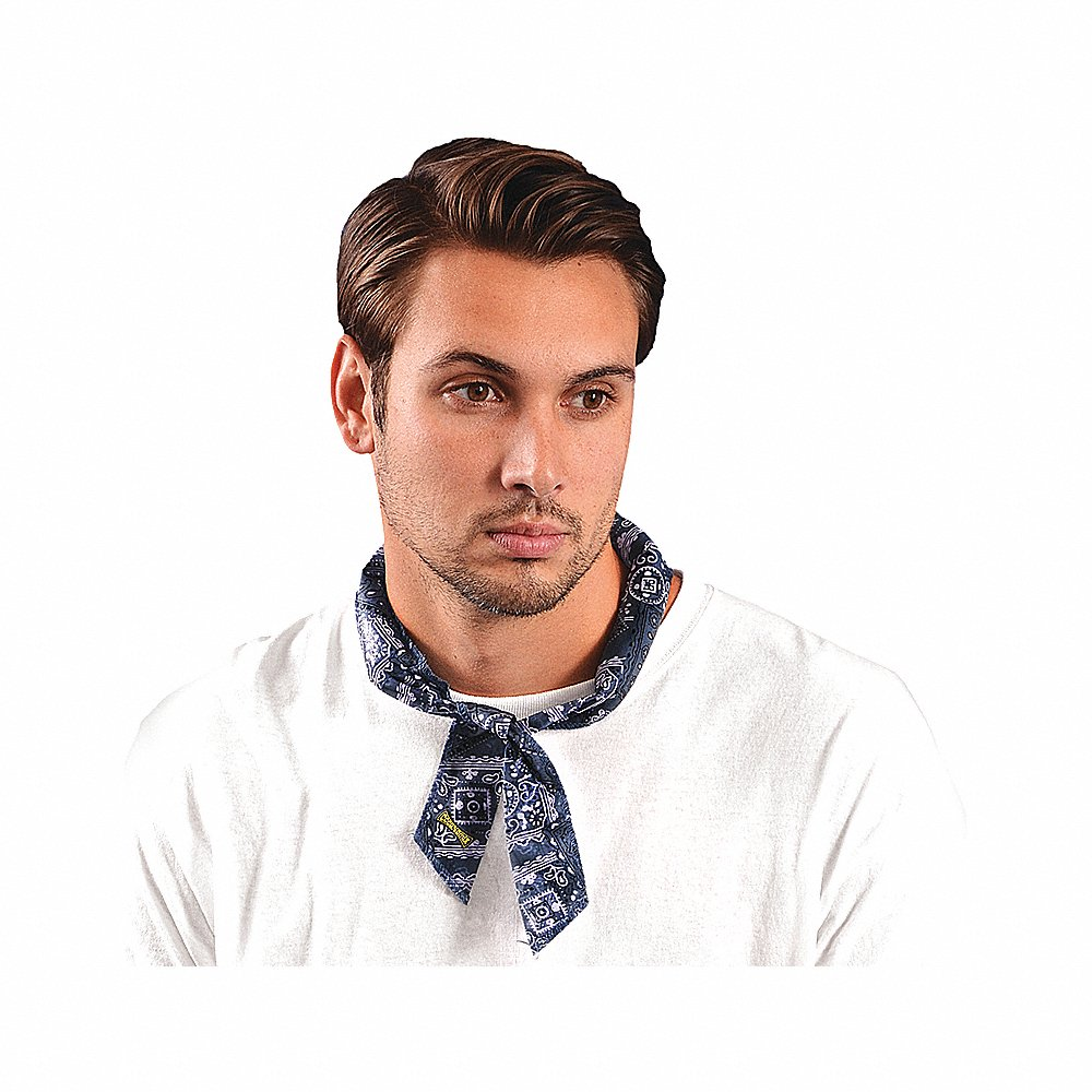 Cooling Bandana, Denim Blue, Universal, Neck Band, Cotton, Evaporative-Cooling