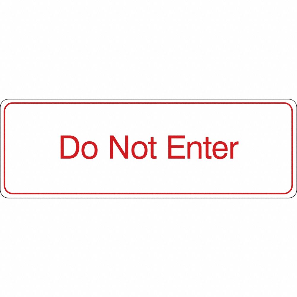 CONDOR 486H11 Facility Sign, 9 Inch Width, 3 Inch Height, Double Sided, DO NOT ENTER, Acrylic | CF2HBB
