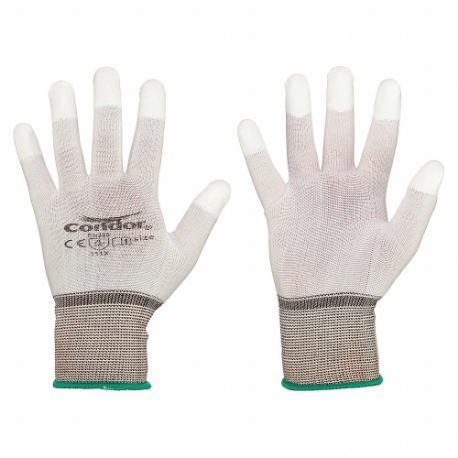 CONDOR 48UP80 Coated Glove, 2XL, Polyurethane, Fingertips, Nylon, 1 Pair | CR2CKB