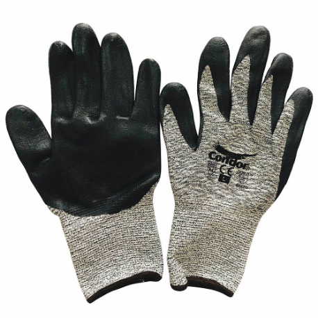 CONDOR 48UR11 Coated Glove, 2XL, Nitrile, HPPE, 1 Pair | CR2CDG