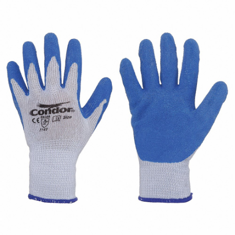 CONDOR 48UR56 Coated Glove, 2XL, Latex, 1 Pair | CR2CJR