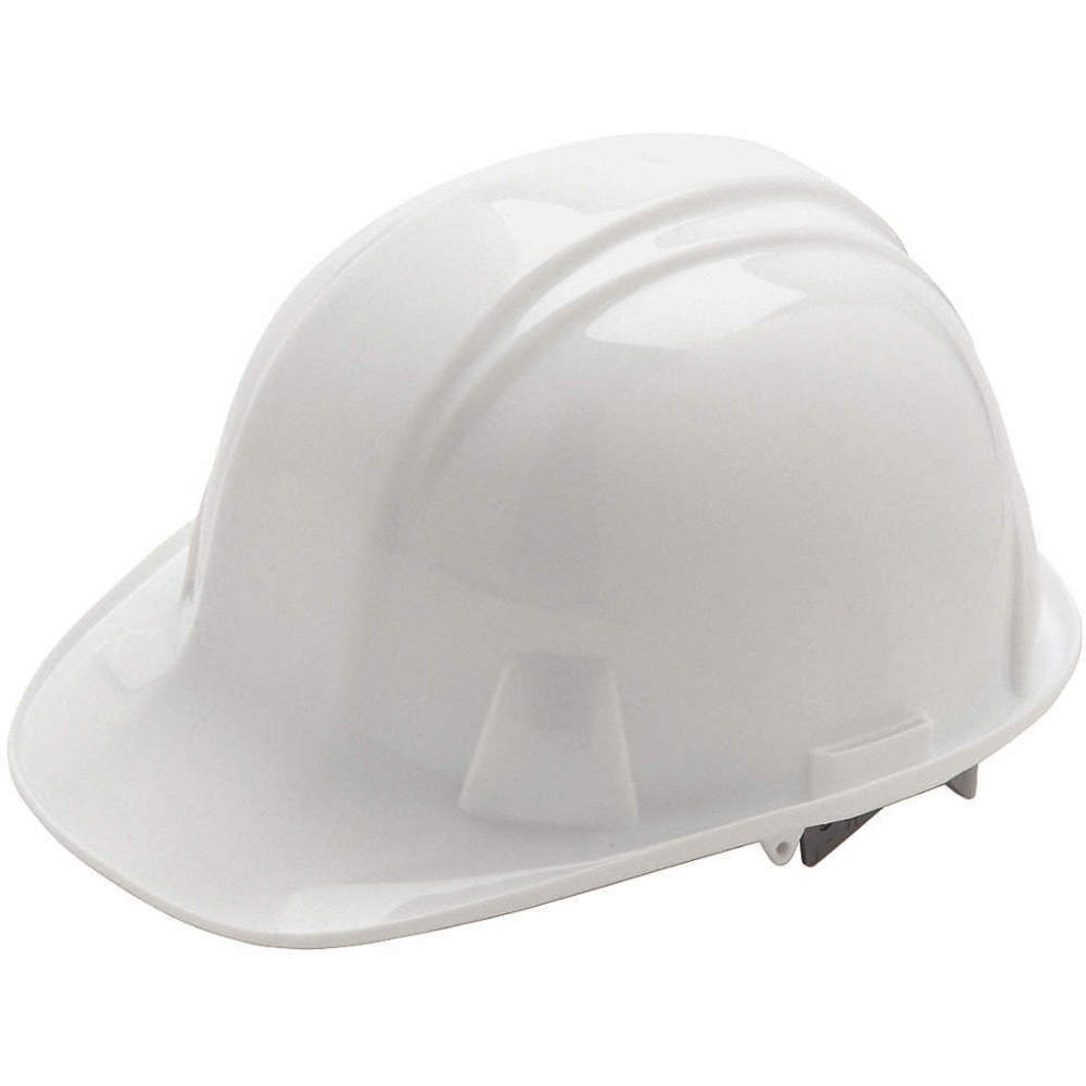 CONDOR 52LC92 Hard Hat, Front Brim, White, 4 Pt. Ratchet Suspension, Size 6-1/2"-8" | AX3MTZ