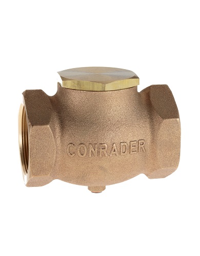 CONRADER GV1 Inline Cast Bronze Check Valve, 1 Inch Inlet FNPT, 1 Inch Outlet FNPT, 115 SCFM | CE7ZBW 4982