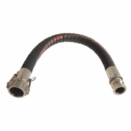 CONTINENTAL CHX150-10CE-G Chemical Hose Assembly, 1 1/2 Inch Hose Inside Dia, Black, 10 ft Hose Length | CR2KCF 55AZ59