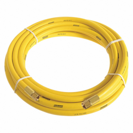 CONTINENTAL HZY02530-05-41-G Air Hose, 1/4 Inch Hose Inside Dia, Yellow, Brass 1/4 Inch Fnpsm X Brass 1/4 Inch Fnpsm | CR2EYH 55CM77