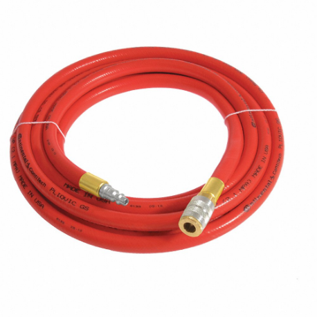 CONTINENTAL PLR07525-75-51 Air Hose, 3/4 Inch Hose Inside Dia, Red, Steel 3/4 Inch Mnpt X Brass 3/4 Inch Fnpt | CR2FGB 50JH46