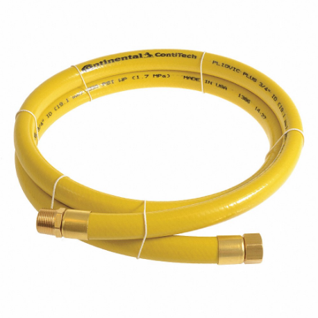 CONTINENTAL PLY07525-10-31 Air Hose, 3/4 Inch Hose Inside Dia, Yellow, Brass 3/4 Inch Fnpt X Brass 3/4 Inch Mnpt | CR2FHC 50JJ97