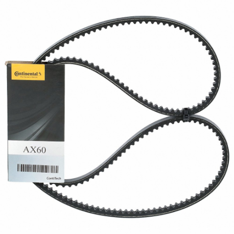 CONTITECH INC AX47 Cogged V-Belt, 49 Inch Outside Length, 1/2 Inch Top Width, 5/16 Inch Thick | CR2LGE 459N93