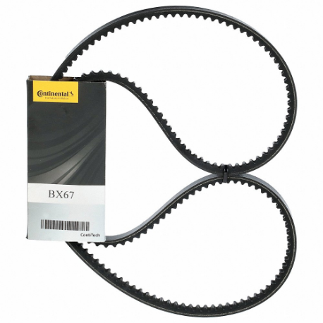 CONTITECH INC BX62 Cogged V-Belt, Bx62, 65 Inch Outside Length, 21/32 Inch Top Width, 13/32 Inch Thick | CR2LMJ 459P92