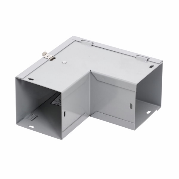 COOPER B-LINE 1010 FL OUT Wireway Elbow, 90 Deg., Outside Opening, Steel, Gray, 10 x 10 Inch Size | CH7JTH