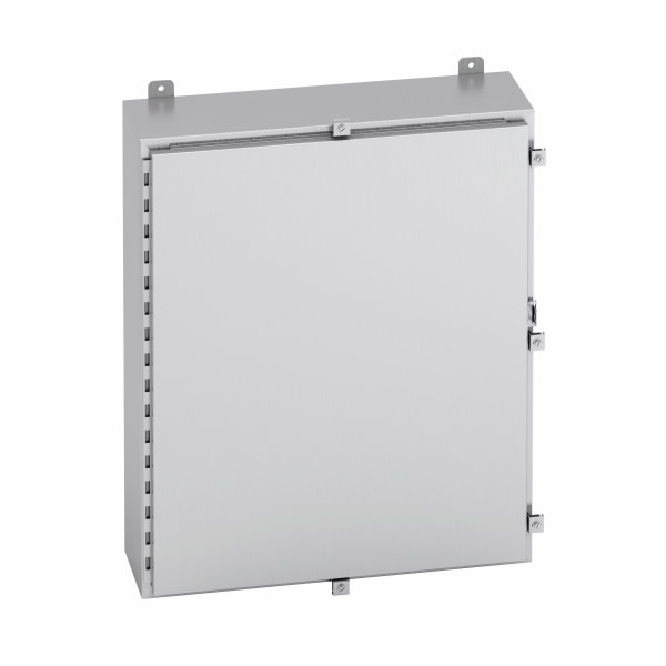 COOPER B-LINE 16126-4XA Wall Mounted Panel Enclosure, 6 x 12 x 16 Inch Size, Hinged Cover, Aluminium | CH6ZTQ