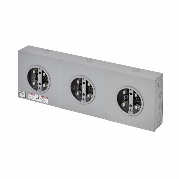 COOPER B-LINE 173 HSHDB Horizontal Meter Pack, 100/225A, Gray, Galvanized steel, Surface mount | CH6ZYL