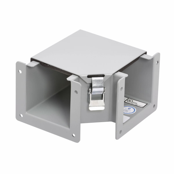 COOPER B-LINE 22-12LE9A Wireway Elbow, 90 Deg., Lay In Wiring, Top Opening, Steel, Gray | CH7JYK