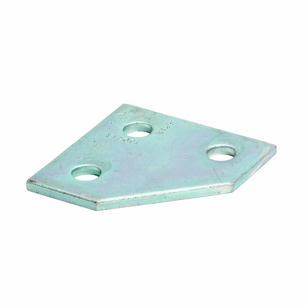 COOPER B-LINE B135GRN Corner Gusset Plate, Three Holes, 3.5 x 3.5 x 1.62 Inch Size, Steel | CH7WMT