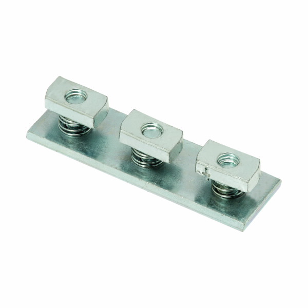 COOPER B-LINE B141PAGRN Splice Plate, Three Plates, 0.23 x 5.37 x 1.62 Inch Size, Steel | CH7WNW