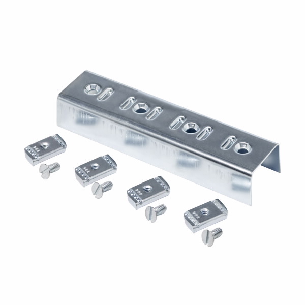 COOPER B-LINE B166-46-11ZN Splice Clevis, Four Holes, 3.5 x 7.24 x 1.68 Inch Size, 7/32 Inch Thickness, Steel | CH7LBQ