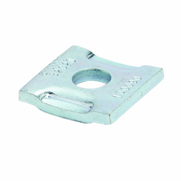 COOPER B-LINE B201DGRN Square Washer, 7/16 Inch Hole Dia., 3/8 Inch Bolt Size, Steel | CH7WQV