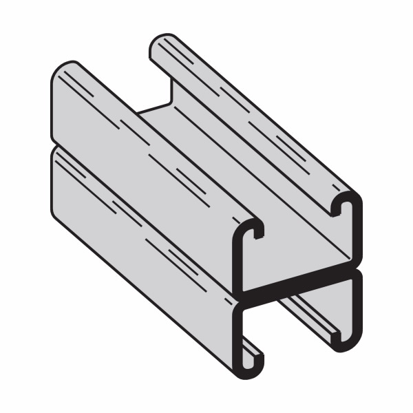 COOPER B-LINE B42A-240GRN B42 Back To Back Welded Channel, 1 x 240 x 1.62 Inch Size, Steel | CH7NQX