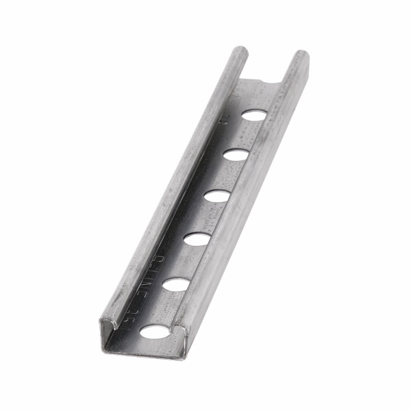 COOPER B-LINE B54H17/8-120GLV B54 Strut Channel, 0.81 x 120 x 1.62 Inch Size, Steel, Pre Galvanized | CH7NZC