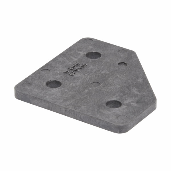 COOPER B-LINE BFV135 Plate, 3.5 x 3.5 x 1.62 Inch Size, Steel, 3 Hole | CH6UBJ