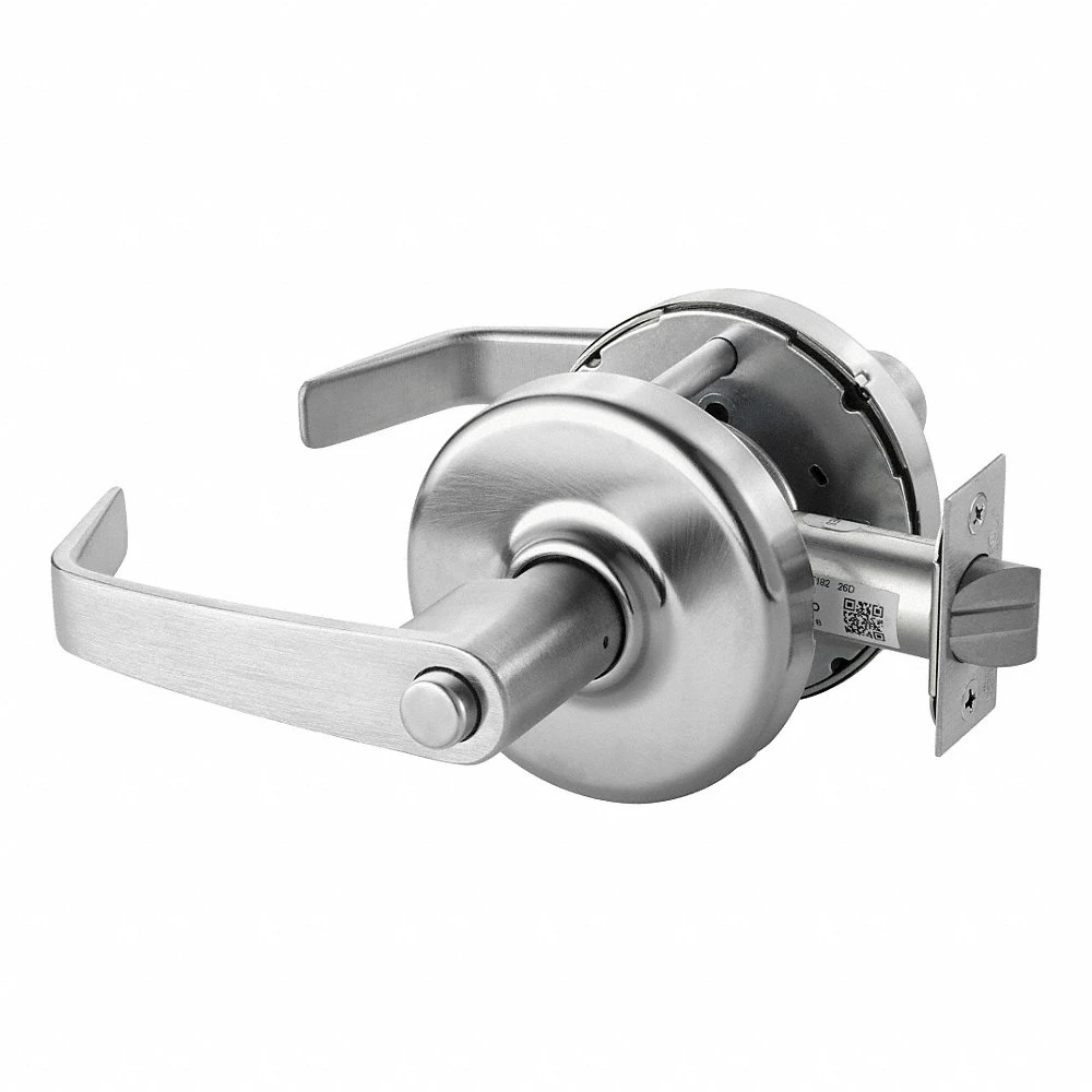 Door Lockset, Chrome, Cylindrical, Nickel Silver