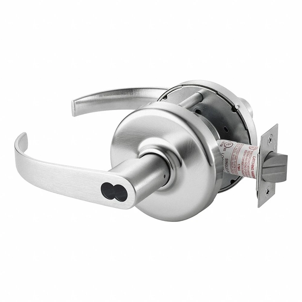 Door Lockset, Chrome, Cylindrical, Nickel Silver, SFIC