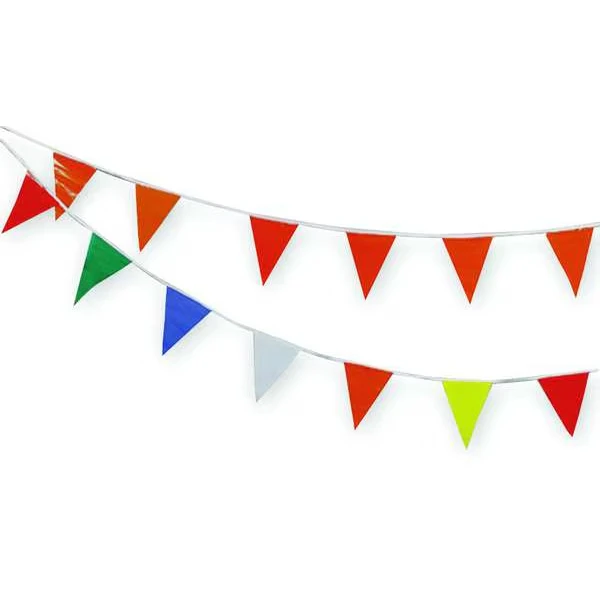 Pennants, Vinyl, Multicolor, 60 ft