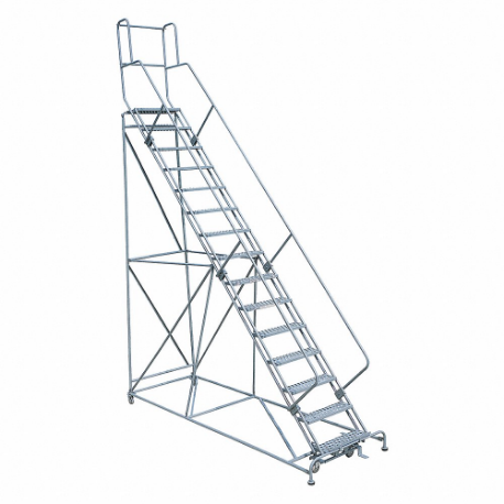 COTTERMAN 1715R2642A6E24B4W5C1P3 Rolling Ladder, 150 Inch Platform Height, 24 Inch Platform Depth, 24 Inch Platform Width | CR2NTB 45CJ86