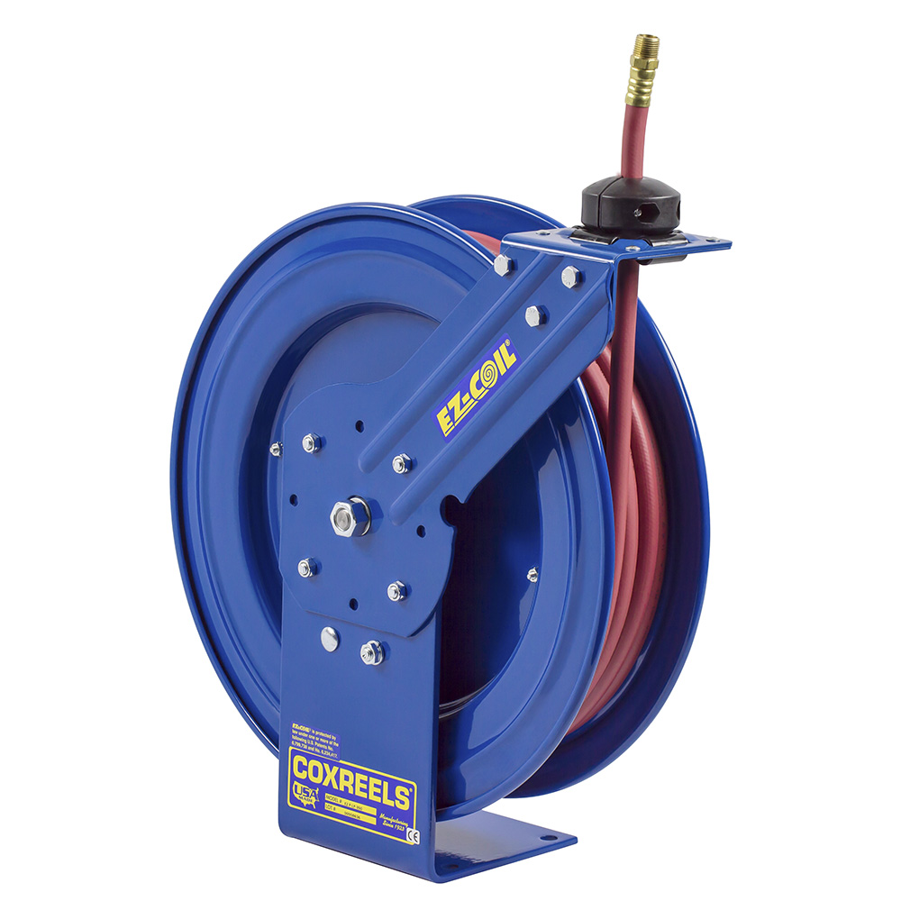 COXREELS EZ-P-LP-125 Spring Return Hose Reel, Low Pressure, 1/4 Inch Inner Dia., 25 Feet Length | CF3KVT
