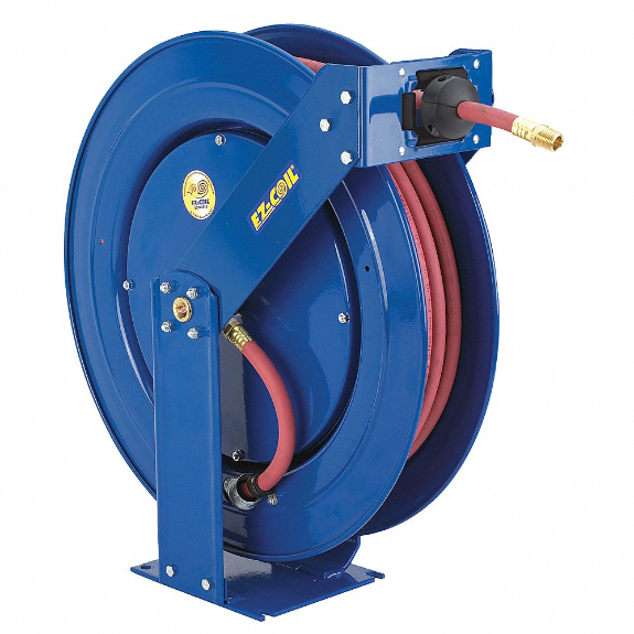 COXREELS EZ-TMP-375 Spring Return Hose Reel, Medium Pressure, 3/8 Inch Inner Dia., 75 Feet Length | CF3PKB
