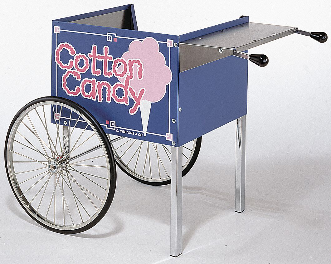 Cotton Candy Cart, Blue, Stainless Steel