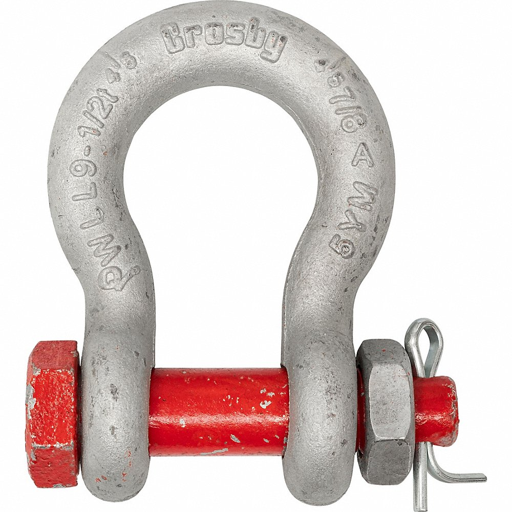 Anchor Shackle, Bolt Type, 3/4 Inch Size, Alloy