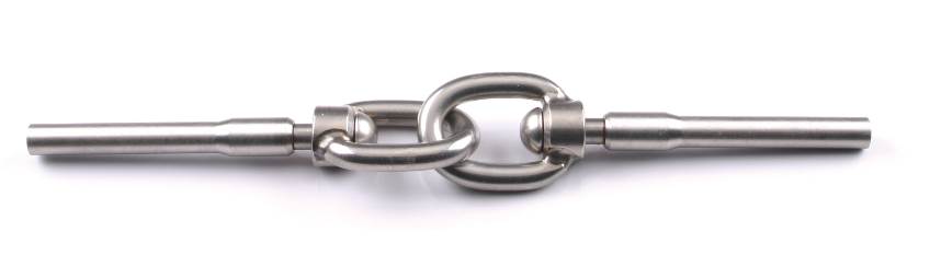 Handcrimp Interlocking Swivel Gate Eye, 1/8 Inch Wire