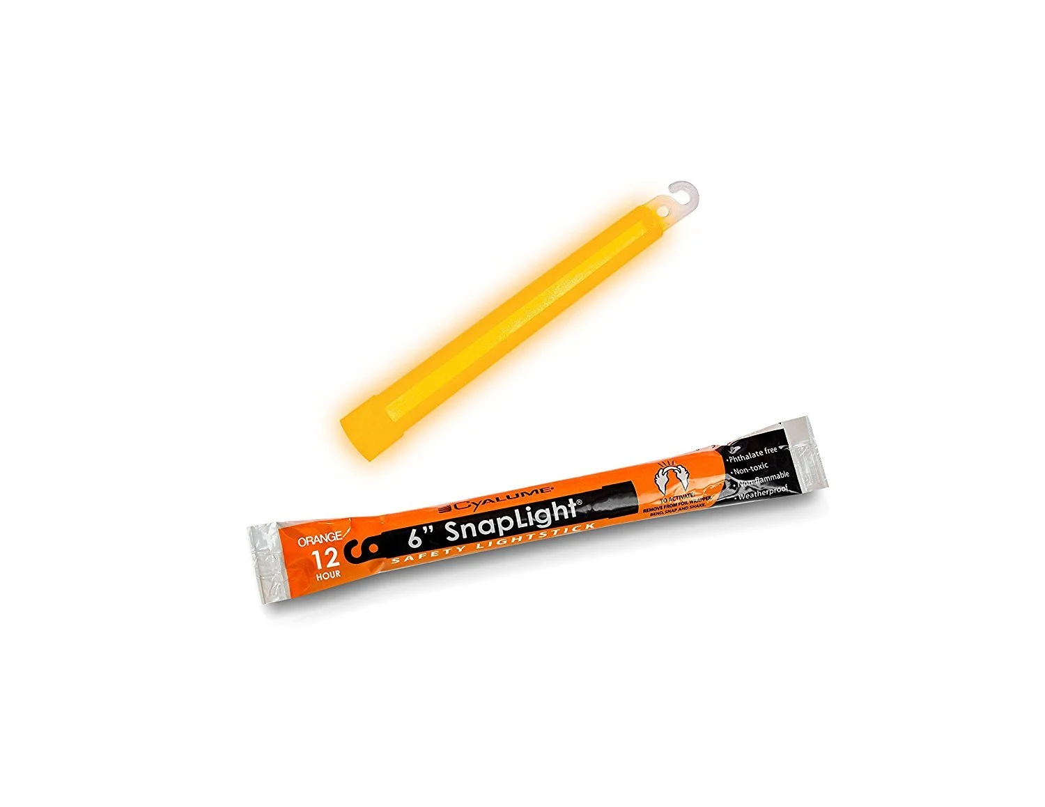 SnapLight, 6 Inch Length, 12 hr Duration, 5 Yr Shelf Life, Orange