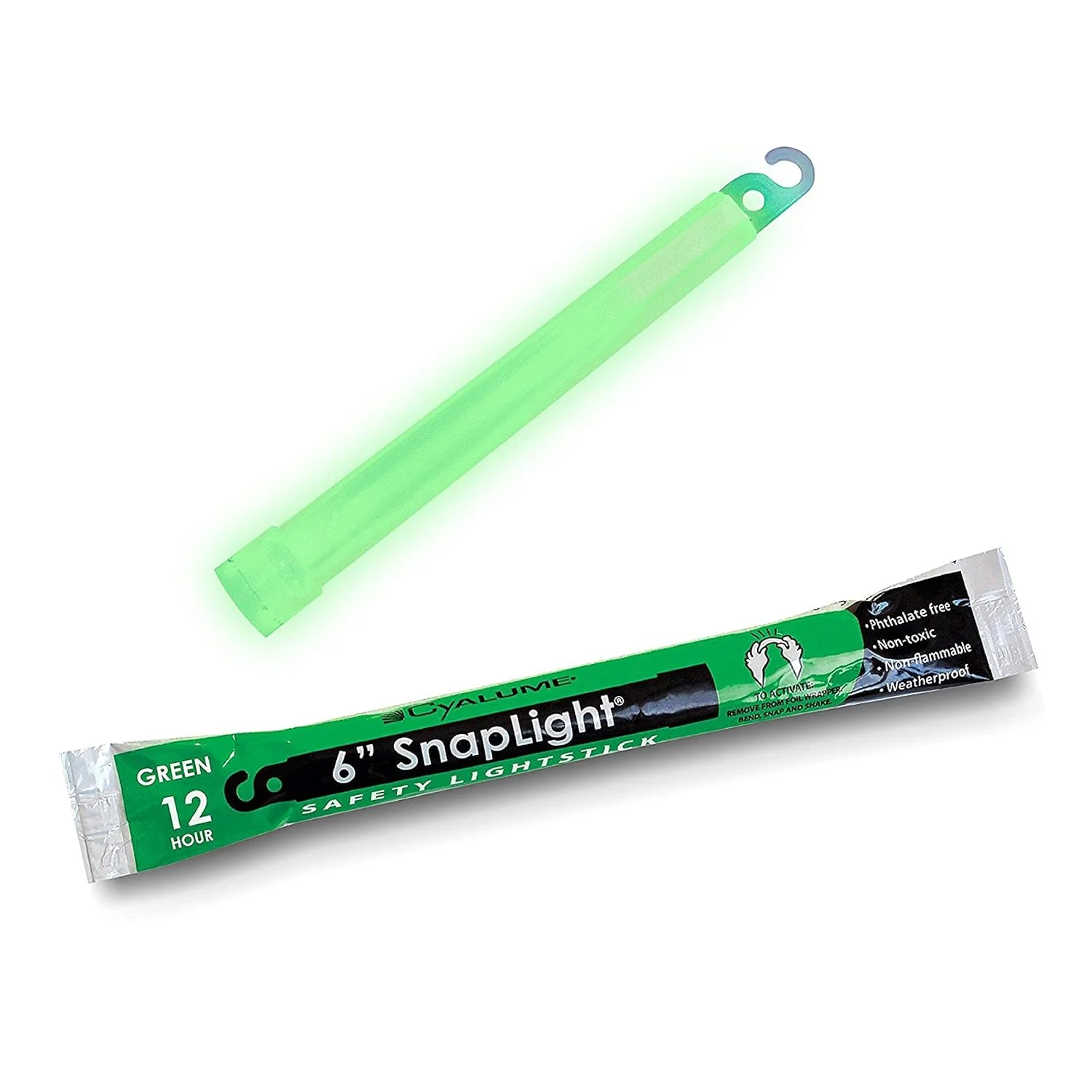 SnapLight, 6 Inch Length, 12 hr Duration, Green
