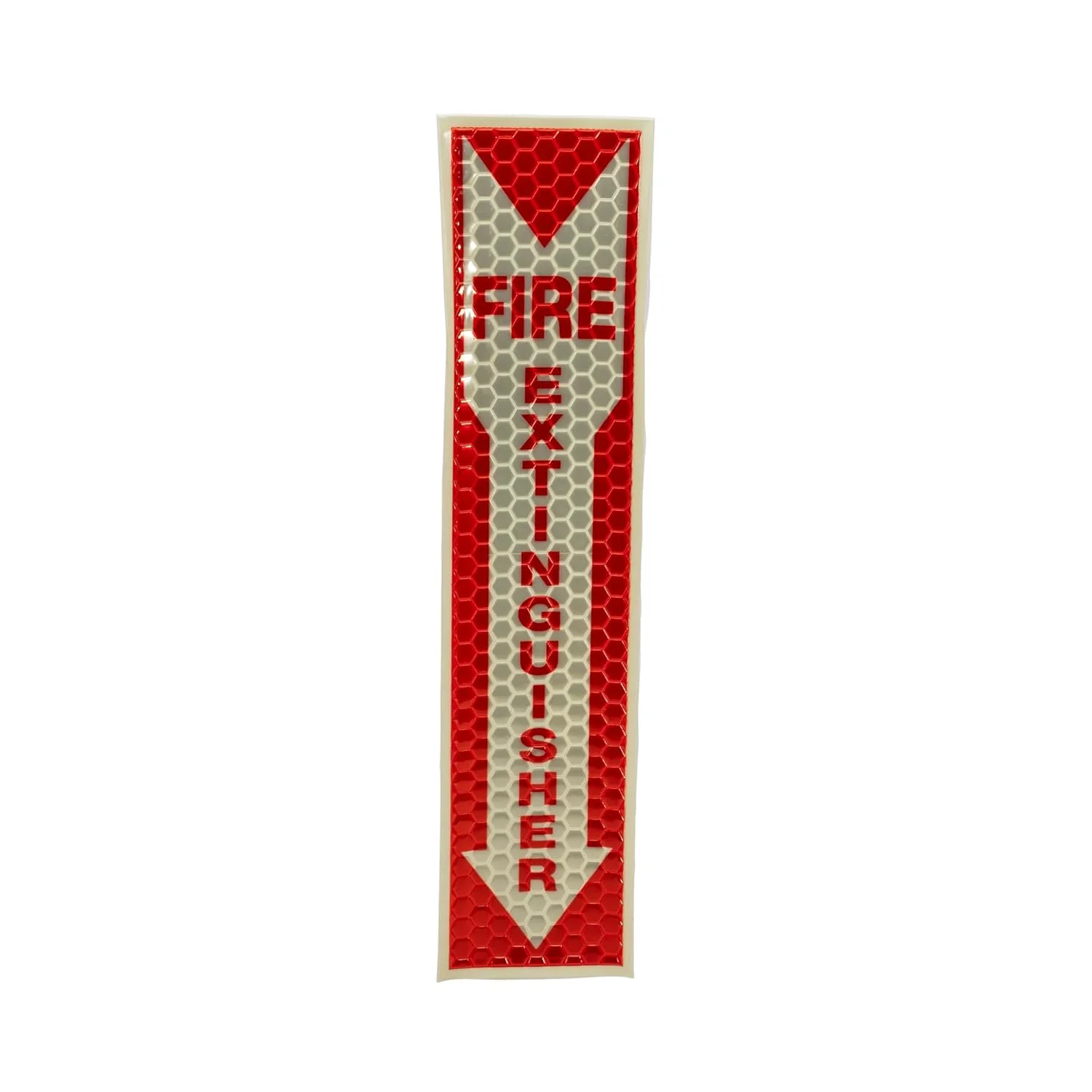 Fire Extinguisher Sign, 4 X 17 Inch, Adhesive
