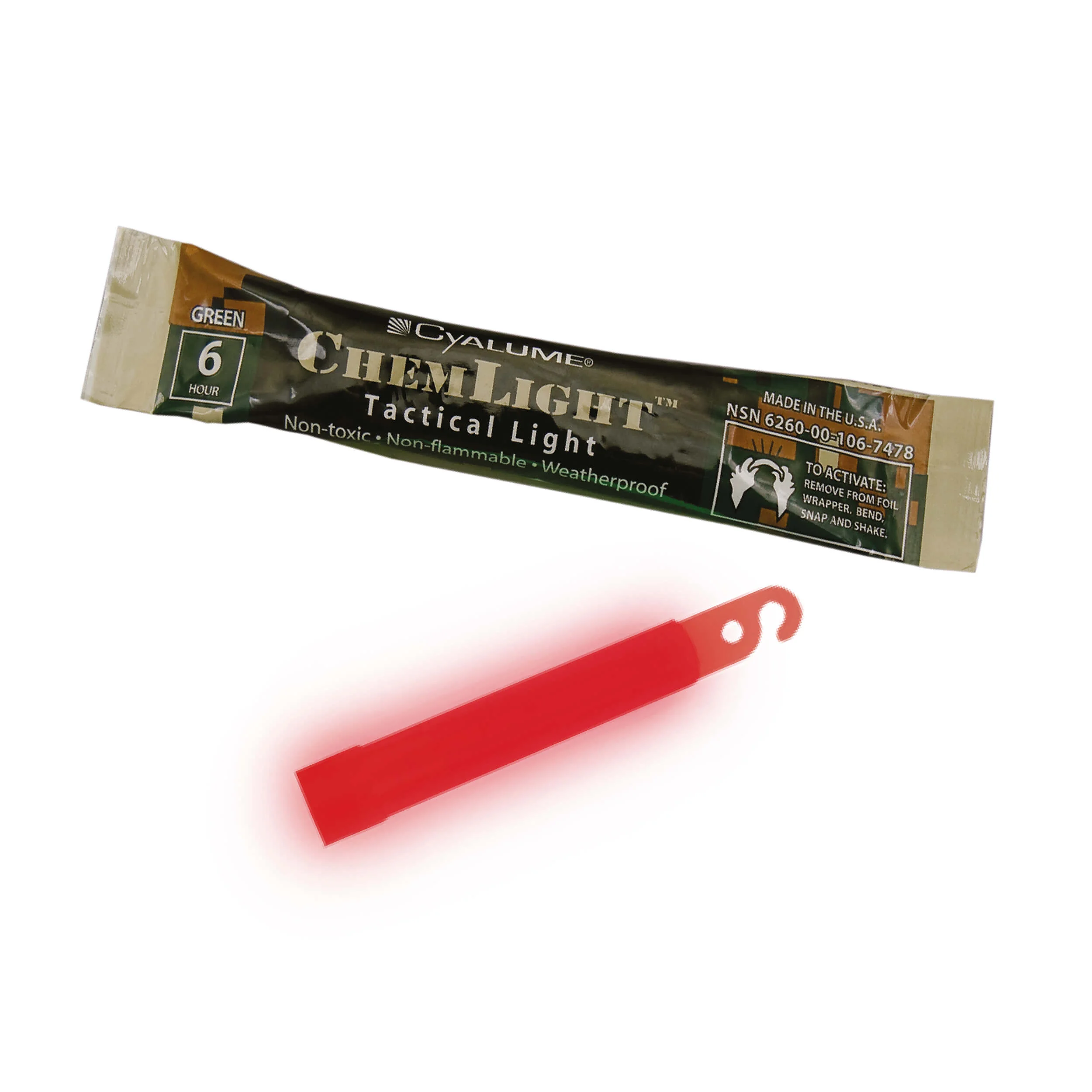 LightStick, 4 Inch Length, 6 hr Duration, 4 Yr Shelf Life Shelf Life, Red