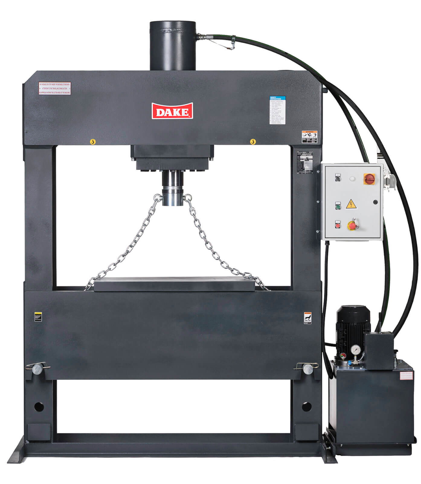 DAKE CORPORATION 972016-2 Hydraulic Press, Electrically Operated, H-frame, 150 Ton Capacity, 220V | CJ6UEK Force 150