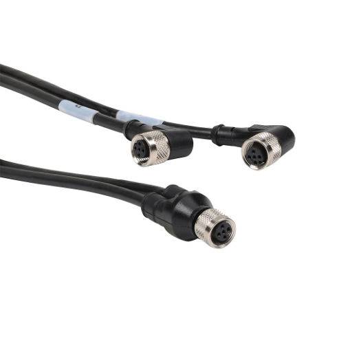 Datalogic Cable, T-Muting, 5-Pin M12 Quick-Disconnect To 5-Pin M12 Quick-Disconnect, Pvc