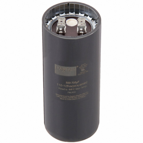 DAYTON 2MDU4 Motor Start Capacitor, 110 To 125V Ac, 460-552 Mfd, Round, 4 3/8 Inch Case Ht | CR2XZK